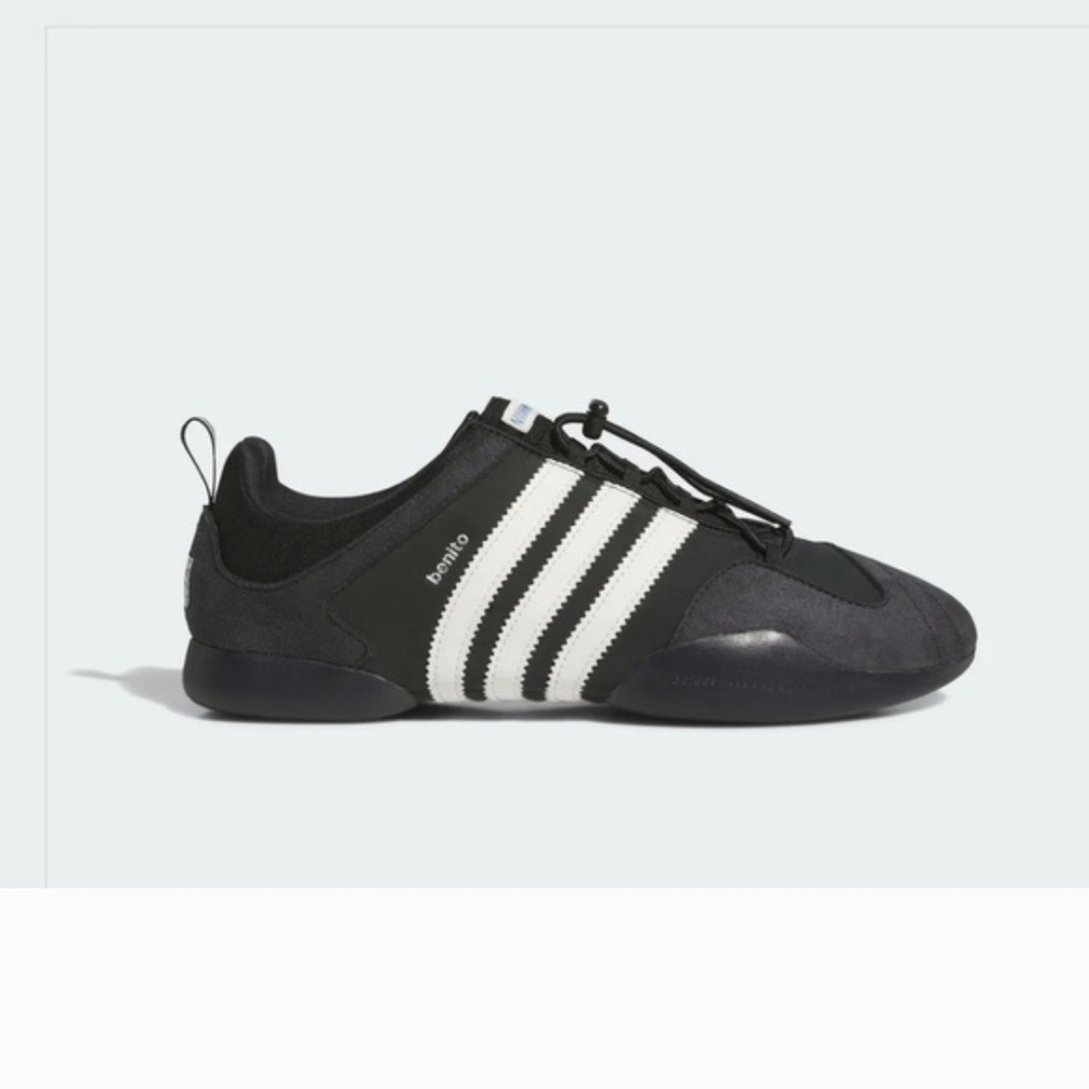 Benito Ballerina Adidas Black White Striped Sneakers